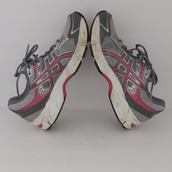 Asics Gray and Pink Athletic Shoes - Picture 6 of 8